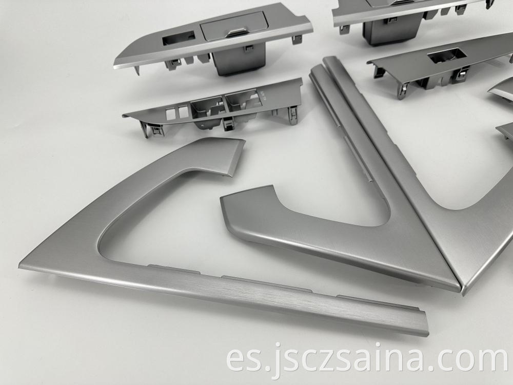 Silver car door handle cover